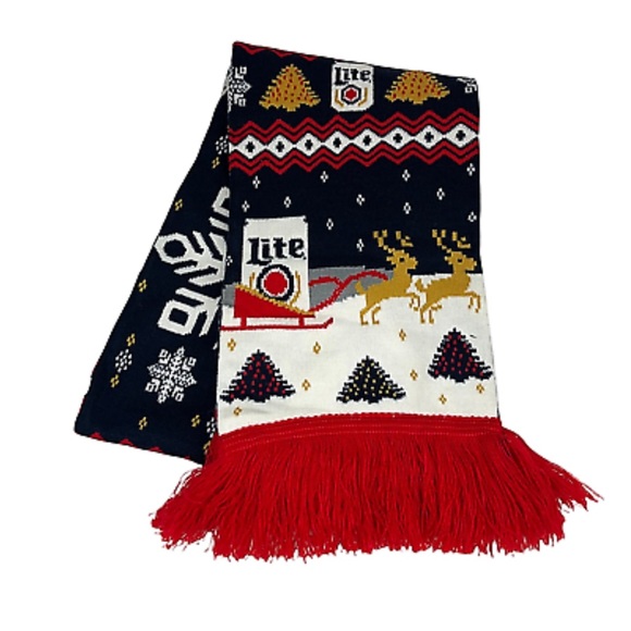 🆕 Miller Lite Beer Ugly Sweater Scarf- Unisex🆕 - Picture 6 of 8